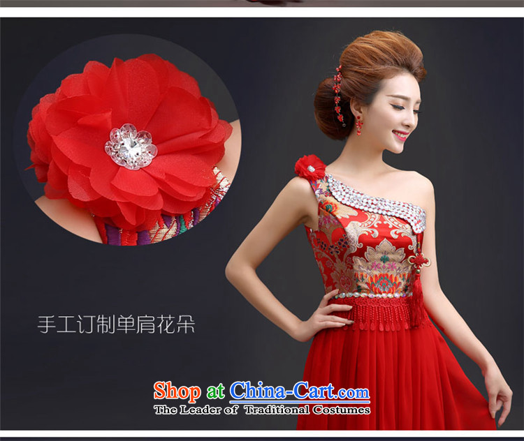 2015 Long dresses HUNNZ stylish bride evening dress the wedding-dress red dress shoulder red S picture, prices, brand platters! The elections are supplied in the national character of distribution, so action, buy now enjoy more preferential! As soon as possible.