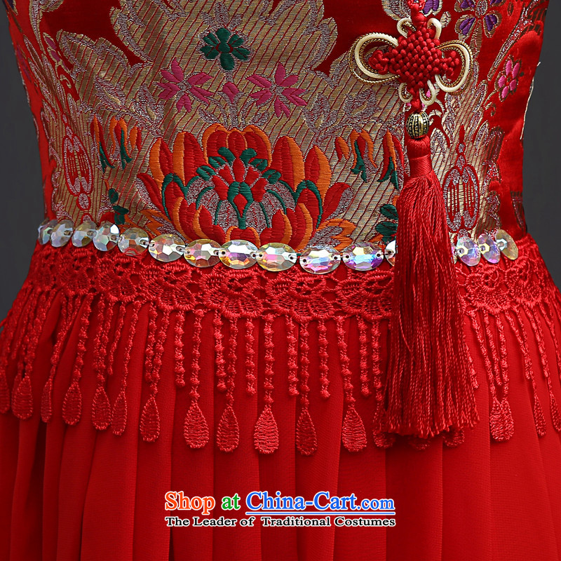 Hannizi 2015 stylish and simple booking wedding dress bride Sau San Red single shoulder banquet evening dresses , Korea Red M, Gigi Lai (hannizi) , , , shopping on the Internet
