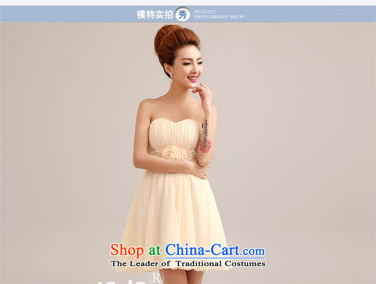 Hannizi 2015 stylish and simple large Sau San tie bridal dresses bows and short of chest services champagne color M picture, prices, brand platters! The elections are supplied in the national character of distribution, so action, buy now enjoy more preferential! As soon as possible.