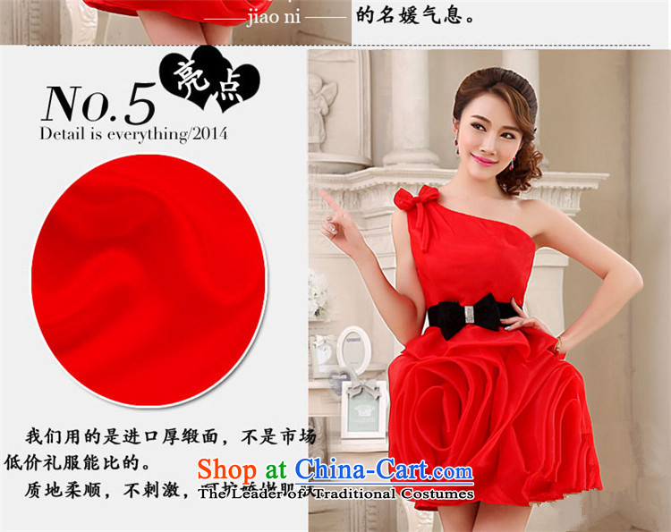 Hannizi 2015 stylish and simple short single shoulder Sau San stylish wedding booking toasting champagne Bridal Services Red S picture, prices, brand platters! The elections are supplied in the national character of distribution, so action, buy now enjoy more preferential! As soon as possible.