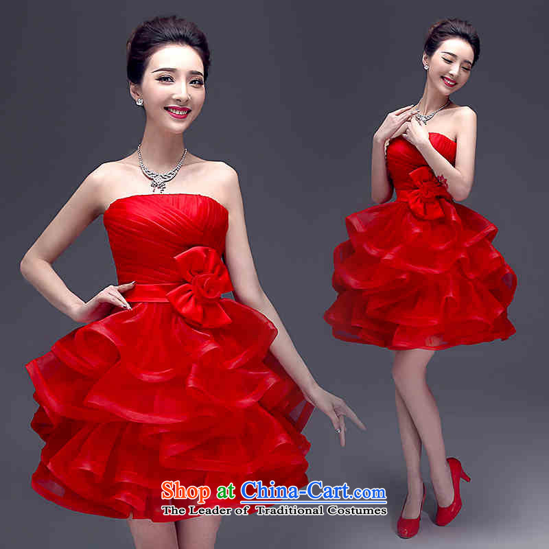 Hannizi 2015 stylish and simple evening dresses and Sau San banquet chest Korean brides wedding dress , Korea Red M, Gigi Lai (hannizi) , , , shopping on the Internet