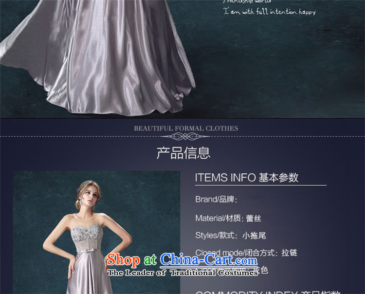 Hunnz long sexy 2015 anointed chest bride wedding dress bows services banquet dinner dress gray gray M picture, prices, brand platters! The elections are supplied in the national character of distribution, so action, buy now enjoy more preferential! As soon as possible.