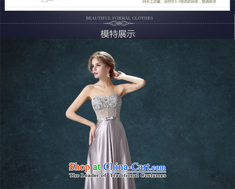 Hunnz long sexy 2015 anointed chest bride wedding dress bows services banquet dinner dress gray gray M picture, prices, brand platters! The elections are supplied in the national character of distribution, so action, buy now enjoy more preferential! As soon as possible.