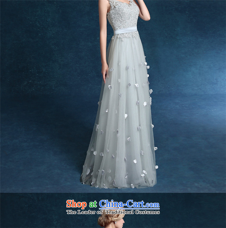 Hunnz 2015 lace straps banquet evening dresses and elegant floral bows service bridal dresses gray gray S picture, prices, brand platters! The elections are supplied in the national character of distribution, so action, buy now enjoy more preferential! As soon as possible.