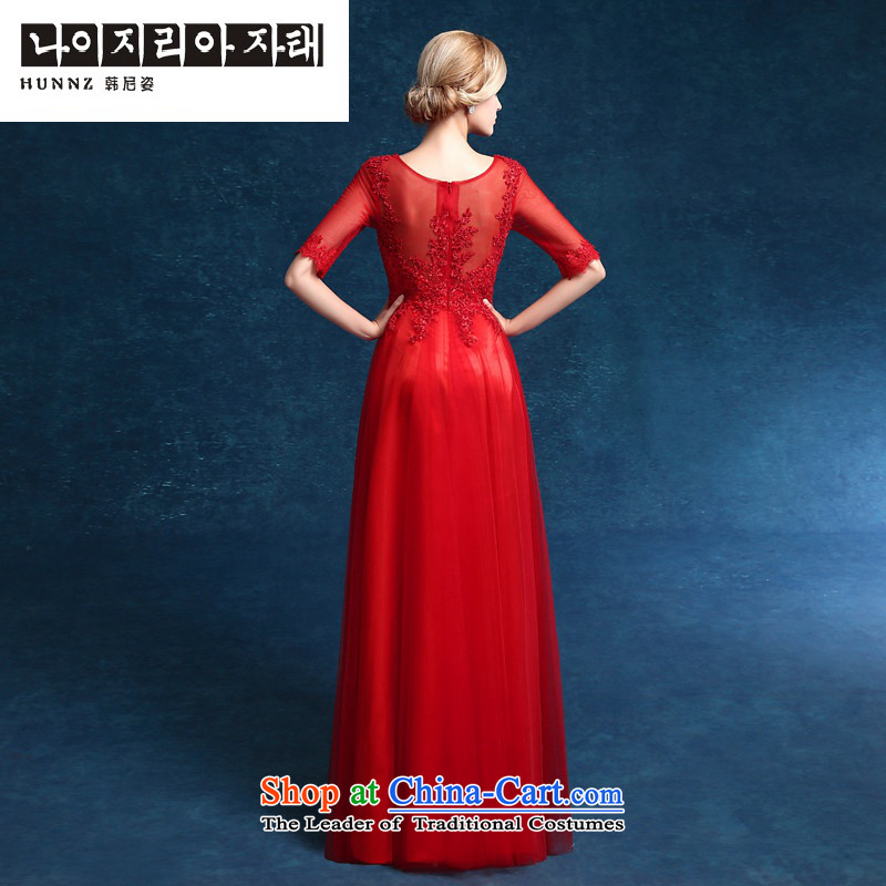 Hannizi 2015 stylish and simple banquet dress Sau San lace pure colors and elegant bride Han, Red Dress XL, Gigi Lai (hannizi) , , , shopping on the Internet