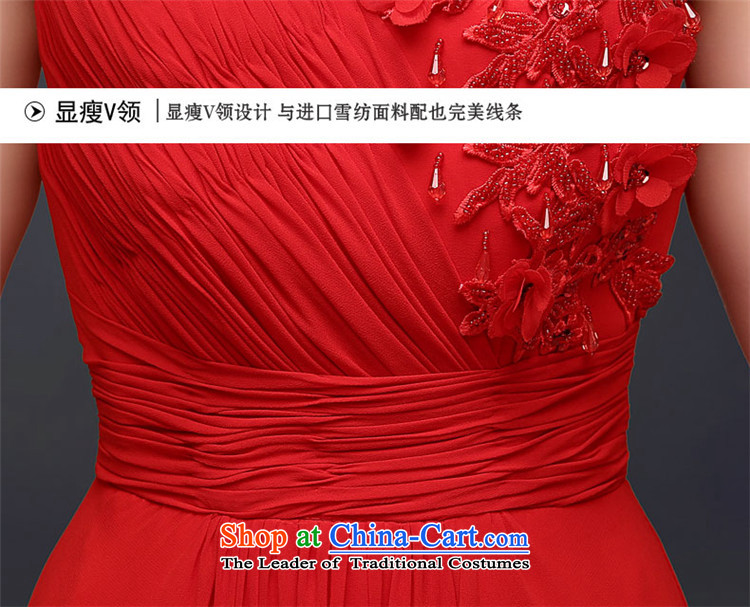 2015 Long dresses HUNNZ bride elegant wedding dress V-Neck banquet evening dresses red red S pictures, Sau San price, brand platters! The elections are supplied in the national character of distribution, so action, buy now enjoy more preferential! As soon as possible.