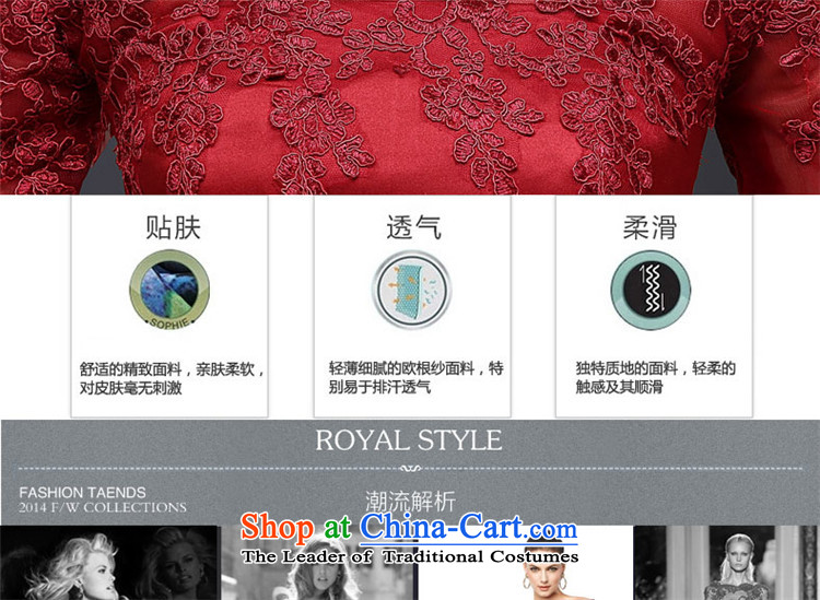 2015 Long dresses HUNNZ slotted shoulder, bridal wedding dress banquet bows services Korean wine red M picture, prices, brand platters! The elections are supplied in the national character of distribution, so action, buy now enjoy more preferential! As soon as possible.