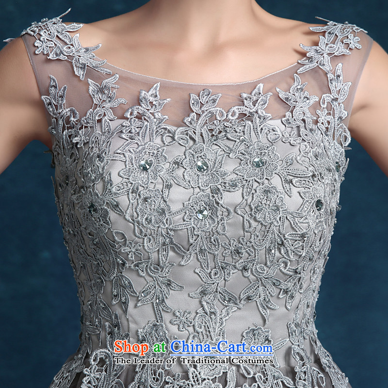      Toasting champagne HUNNZ services bridesmaid services 2015 new spring and summer stylish bride wedding dress long evening dress gray L,HUNNZ,,, shopping on the Internet