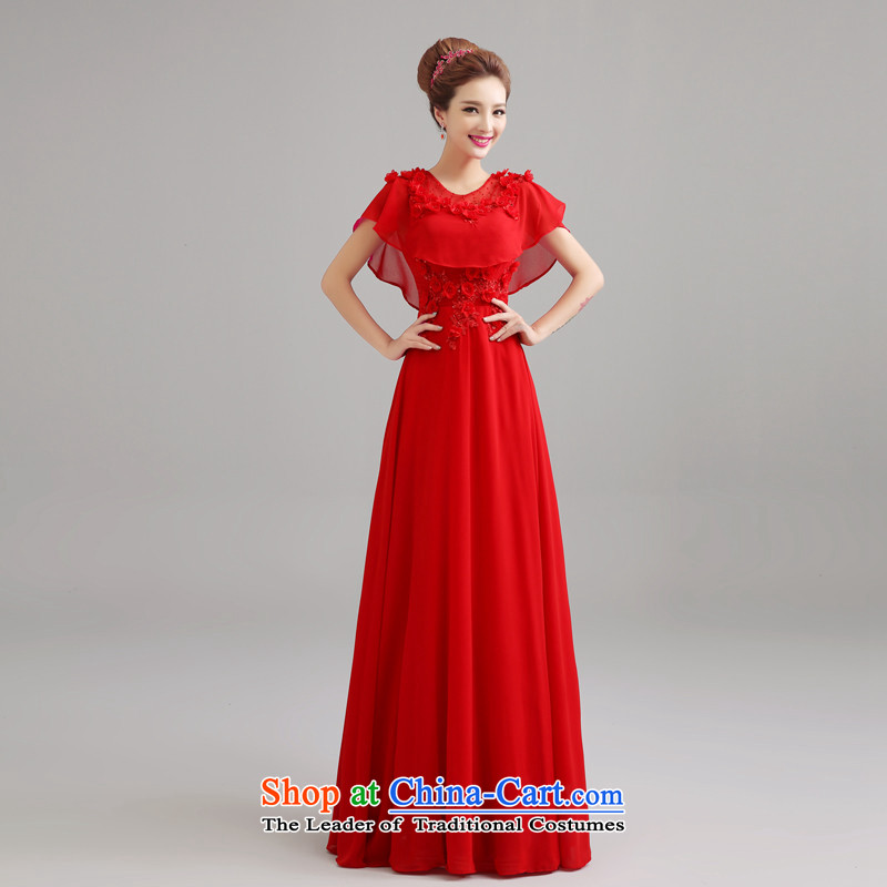 Hannizi 2015 stylish and simple banquet dinner dress a Sau San field shoulder bride wedding dress red XL, Korea, Gigi Lai (hannizi) , , , shopping on the Internet