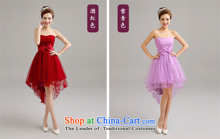 2015 Short HUNNZ Sleeveless Korean brides wedding dress wiping the chest pure color banquet evening dresses wine red XXL picture, prices, brand platters! The elections are supplied in the national character of distribution, so action, buy now enjoy more preferential! As soon as possible.