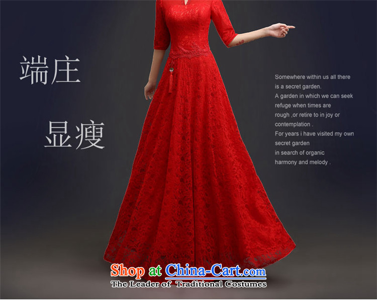 Large stylish 2015 HANNIZI palace style bride wedding dress banquet evening dress long short-sleeved M picture, prices, brand platters! The elections are supplied in the national character of distribution, so action, buy now enjoy more preferential! As soon as possible.