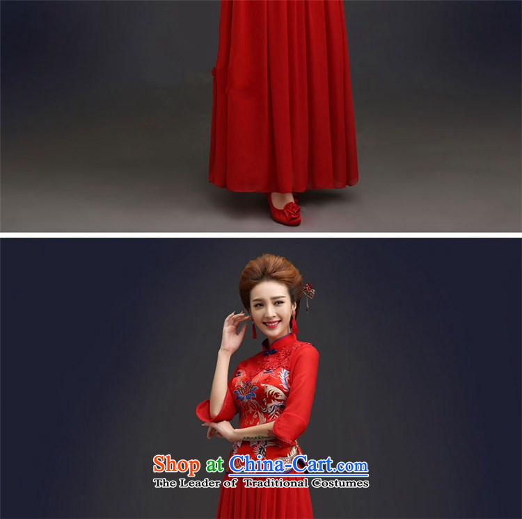 2015 Long one HUNNZ field shoulder retro bride wedding dress long pure color long-sleeved gown S pictures banquet, prices, brand platters! The elections are supplied in the national character of distribution, so action, buy now enjoy more preferential! As soon as possible.