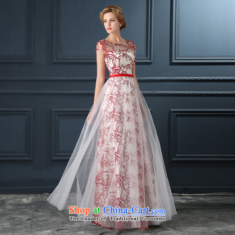 Banquet evening dresses long 2015 annual meeting of the new female show evening dress lace long skirt girl autumn red XL, hundreds of Ming products , , , shopping on the Internet