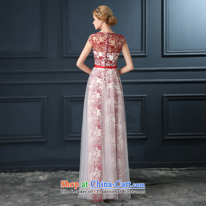 Banquet evening dresses long 2015 annual meeting of the new female show evening dress lace long skirt girl autumn red XL, hundreds of Ming products , , , shopping on the Internet
