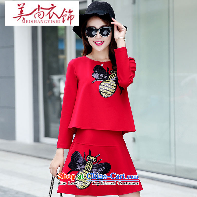 The United States is still clothing autumn 2015 new products for women Korean Sau San temperament two kits dresses and stylish package during the spring and autumn a black skirt XXL, field yet clothing has been pressed us shopping on the Internet