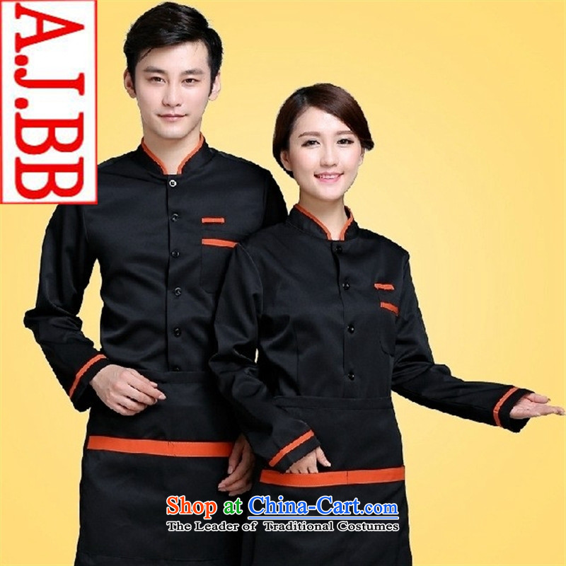 The hotel restaurant Cafe Black Butterfly cakes pastries, kitchen workwear autumn and winter long-sleeved T-shirt (black women men) L,A.J.BB,,, shopping on the Internet