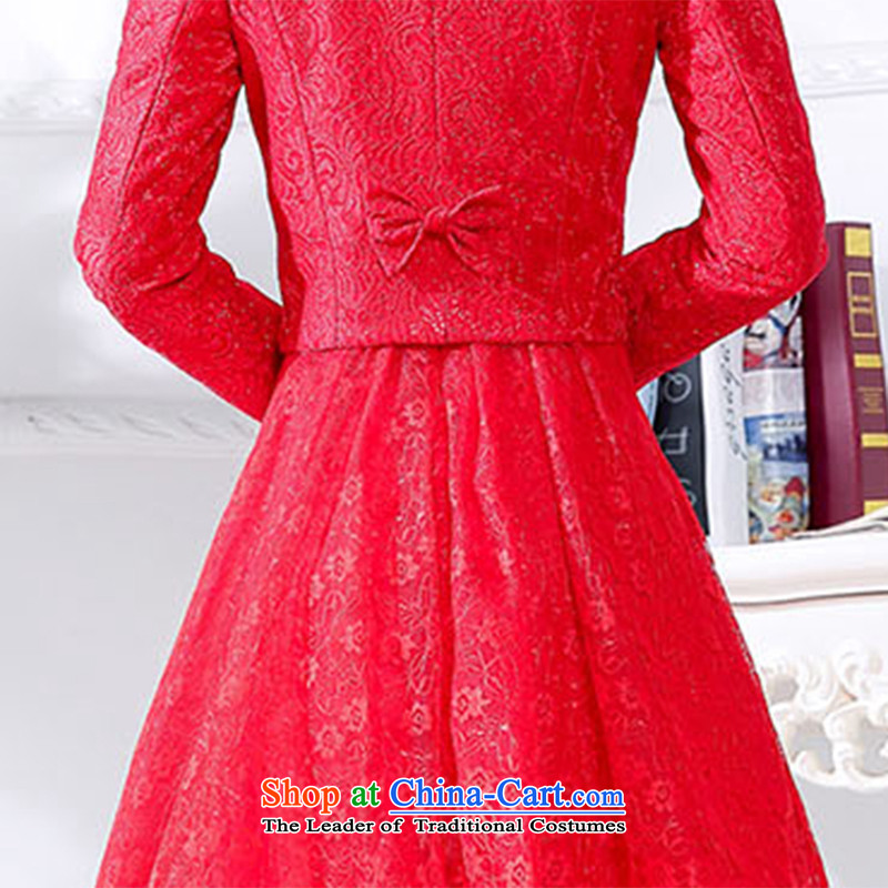 Suu Kyi Nga bridesmaid involving marriages bows banquet two kits female red XL, involved dress-Hee-ah (JIEJIYA) , , , shopping on the Internet