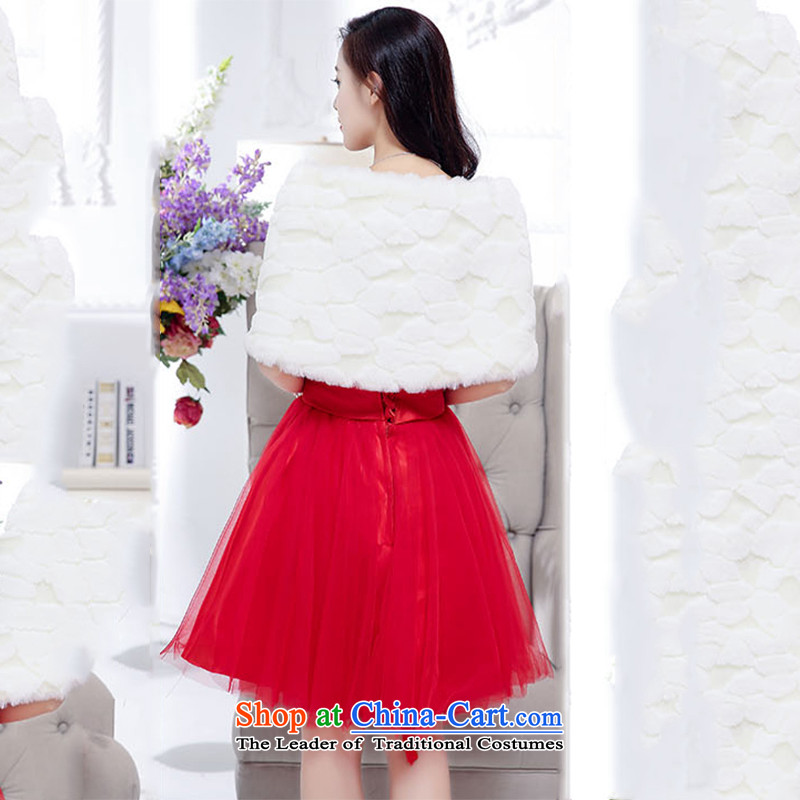 Involving the autumn and winter, and Suu Kyi bridesmaid marriages bows dinner dress female wild emulation in the Red M Gross shawl involved (JIEJIYA Suu Kyi) , , , shopping on the Internet