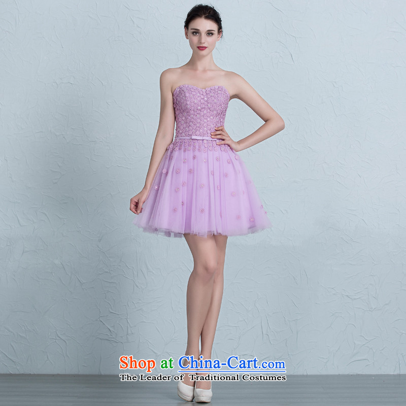 There is Set Iris 2015 New Dress Short) bridesmaid service banquet evening dresses and chest with a light purple Sau San 10 yards, HOC , , , shopping on the Internet