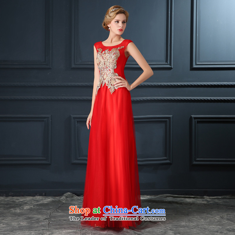 Evening dress 2015 New 2 banquet hosted shoulder length of Korean version thin bows Service Bridal long skirt female red , L, hundreds of Ming products , , , shopping on the Internet