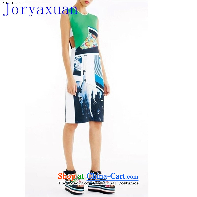 Deloitte Touche Tohmatsu fine shops and stylish/not rule the stamp color plane collision atmospheric vest dresses wild temperament, small dress map color L, Zhou Xuan Ya (joryaxuan) , , , shopping on the Internet
