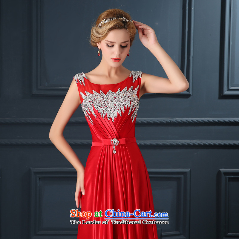 2015 autumn evening dresses new marriages bows service banquet dress shoulders chaired the skirt of Sau San Red XL, hundreds of Ming products , , , shopping on the Internet