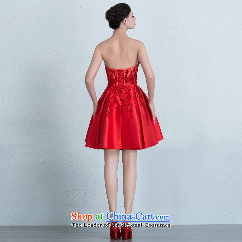 There is a warm 2015 new wedding dresses short bridesmaid bride services, bows to wipe the chest lace Sau San evening dress code, Red 8 Set , , , shopping on the Internet