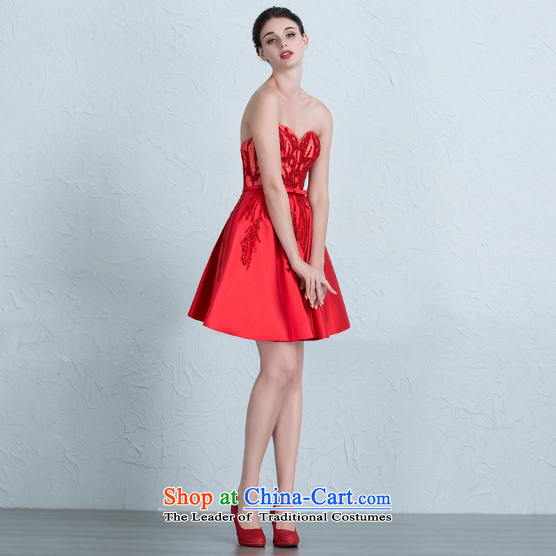 There is a warm 2015 new wedding dresses short bridesmaid bride services, bows to wipe the chest lace Sau San evening dress code, Red 8 Set , , , shopping on the Internet