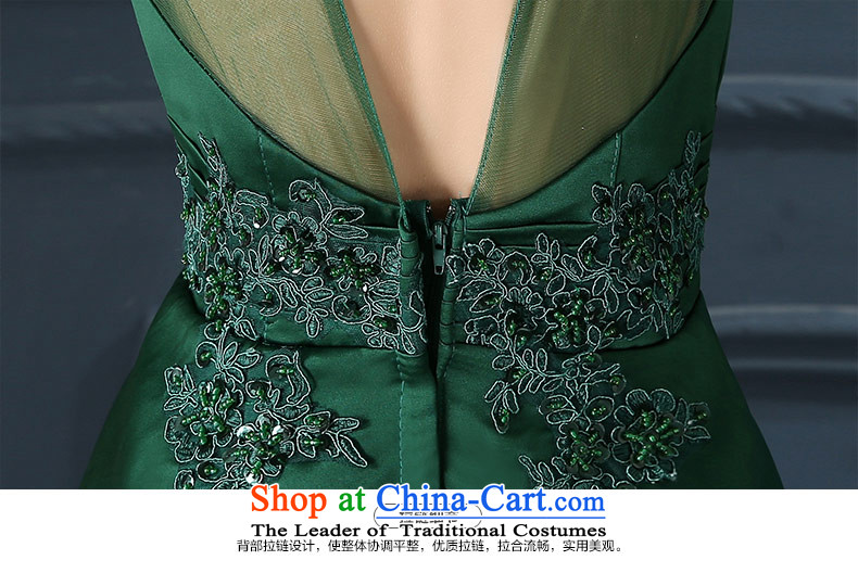 Crowsfoot evening dresses 2015 Autumn new marriages bows service long Sau San-trendy shoulder evening dresses dark green L picture, prices, brand platters! The elections are supplied in the national character of distribution, so action, buy now enjoy more preferential! As soon as possible.