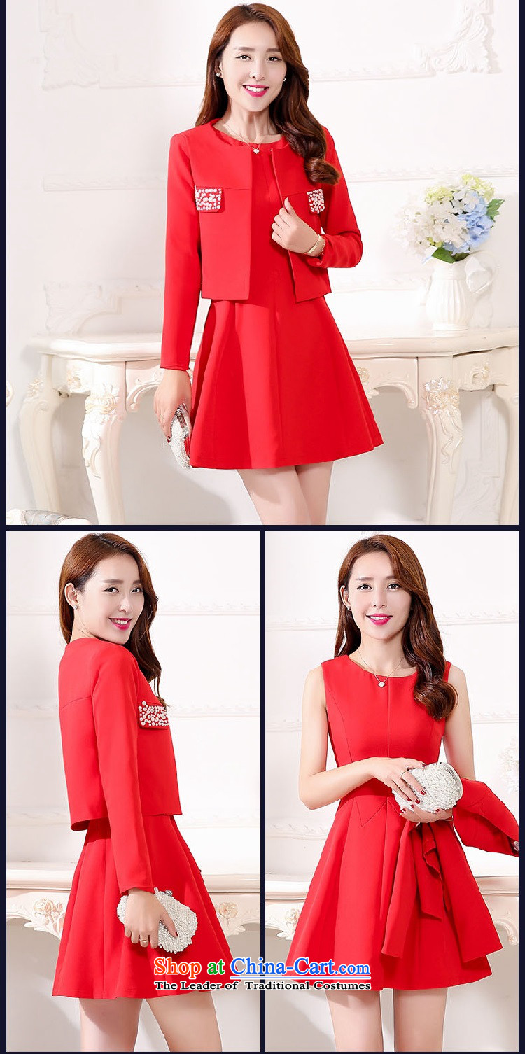 2015 Autumn and Winter Ms. new large red two kits bridal dresses Sau San video thin banquet dress jacket bride evening dresses skirts bride bows services 1 RED M picture, prices, brand platters! The elections are supplied in the national character of distribution, so action, buy now enjoy more preferential! As soon as possible.