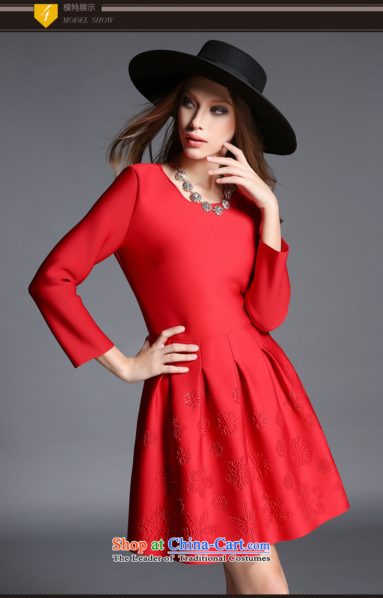 The European station 2015 missdonut autumn and winter women in Europe and America new long-sleeved red bridesmaid dress suits skirts, forming the red XL Photo, prices, brand platters! The elections are supplied in the national character of distribution, so action, buy now enjoy more preferential! As soon as possible.