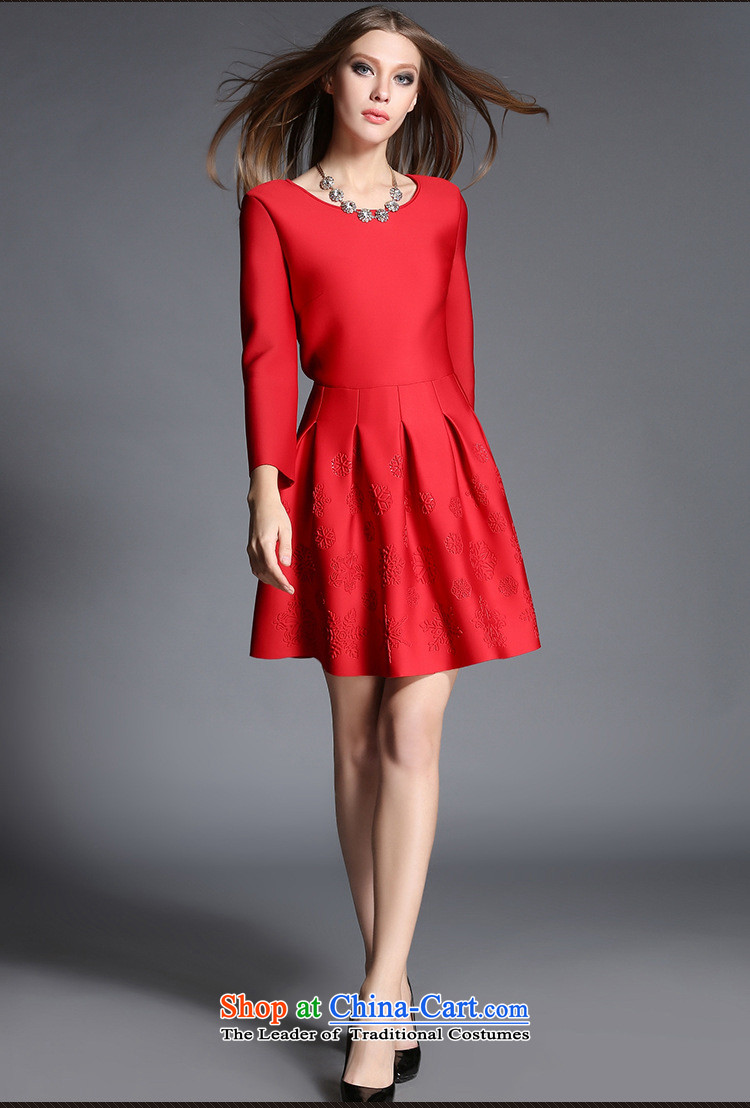 The European station 2015 missdonut autumn and winter women in Europe and America new long-sleeved red bridesmaid dress suits skirts, forming the red XL Photo, prices, brand platters! The elections are supplied in the national character of distribution, so action, buy now enjoy more preferential! As soon as possible.