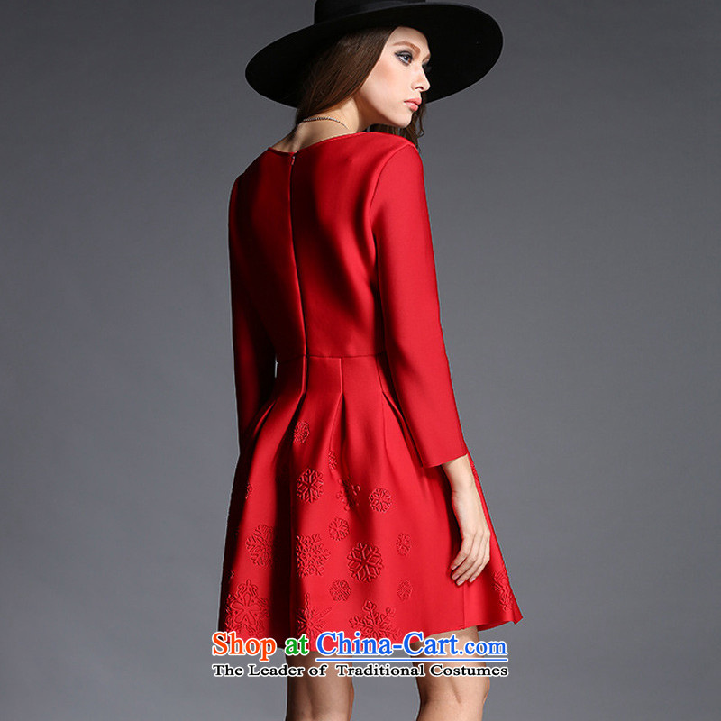 The European station 2015 missdonut autumn and winter women in Europe and America new long-sleeved red bridesmaid dress suits skirts, forming the red xl,missdonut,,, shopping on the Internet