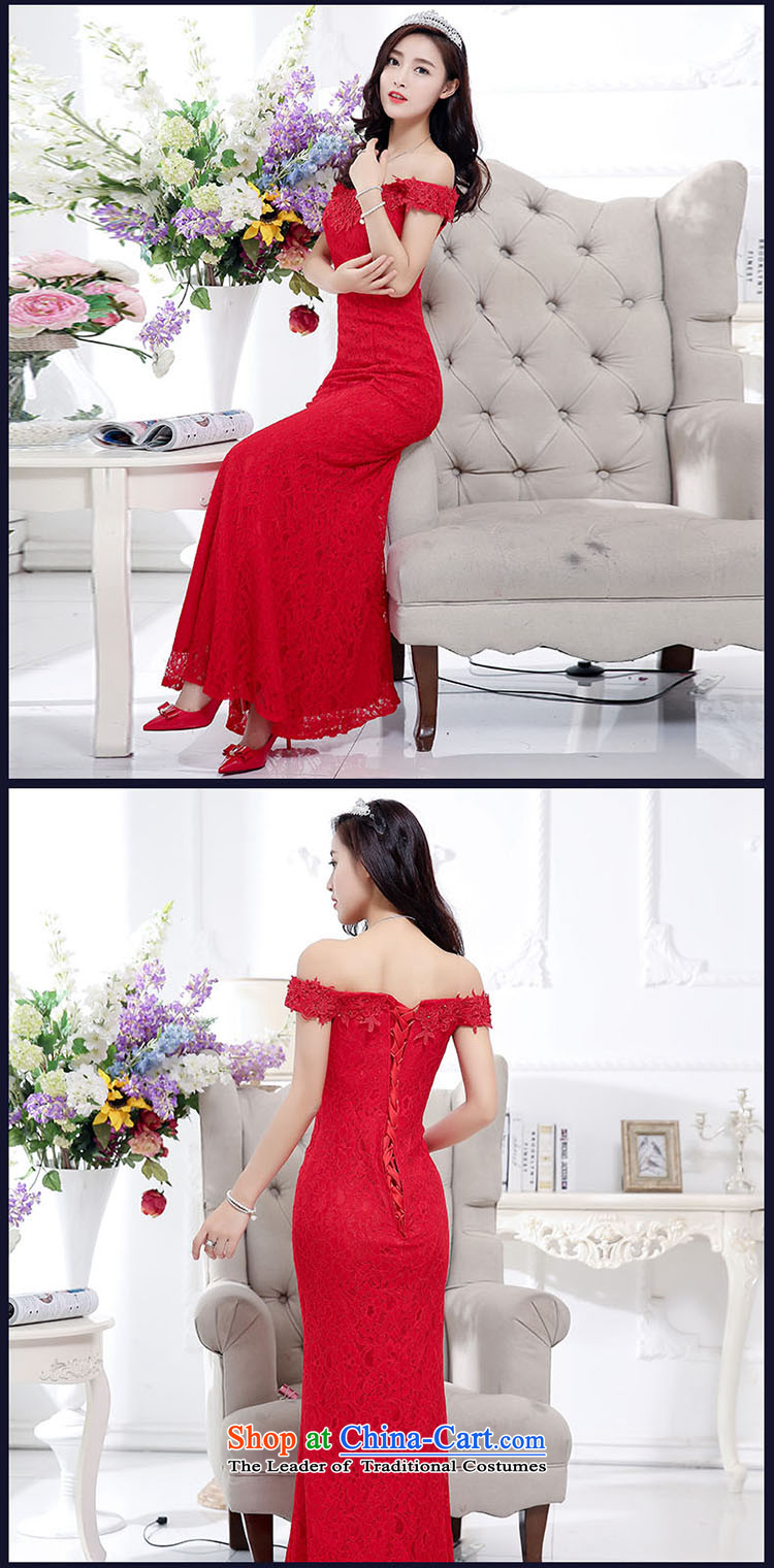 Ms Audrey EU to bride bows serving american 2015 new red wedding dress shoulder long evening dresses wedding video thin dresses of autumn and winter RED M picture, prices, brand platters! The elections are supplied in the national character of distribution, so action, buy now enjoy more preferential! As soon as possible.