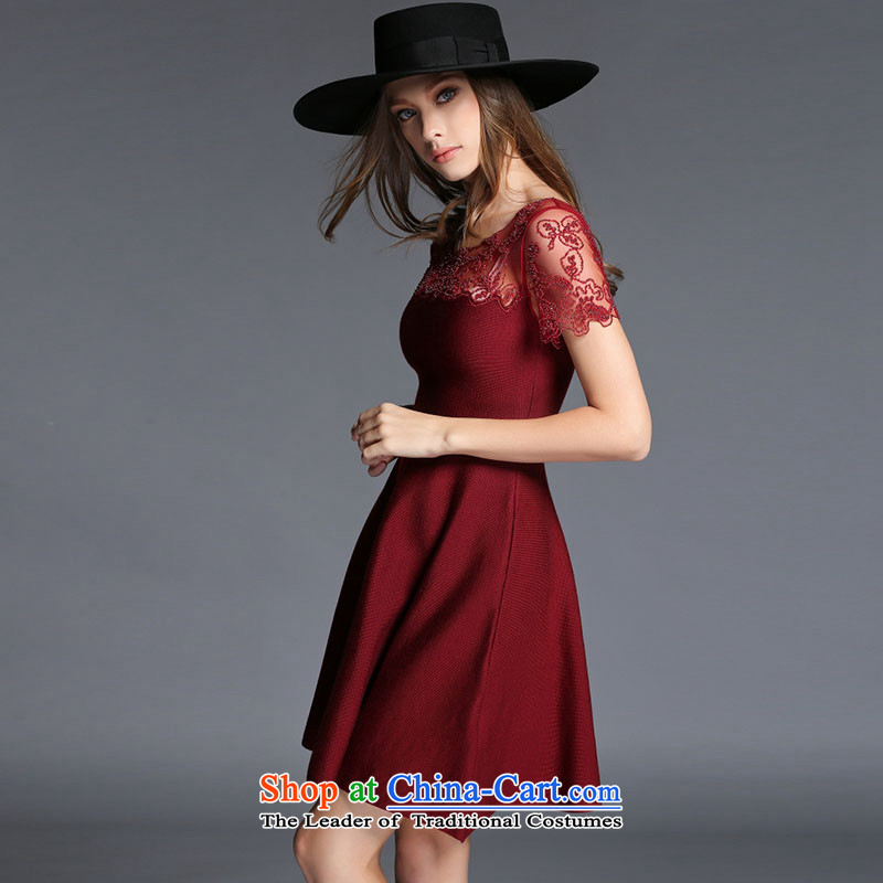 Load New caynova2015 autumn WESTERN ELEGANCE Heavy Industry of booking of Pearl River Delta jersey dresses skirts Sau San red s,caynova,,, shopping on the Internet