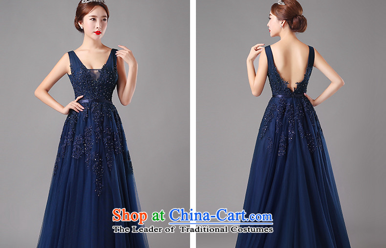 Jacob Chan evening dresses long nights annual chairpersons dress small trailing the new 2015 Autumn and Winter Female sense lace navy S picture, prices, brand platters! The elections are supplied in the national character of distribution, so action, buy now enjoy more preferential! As soon as possible.