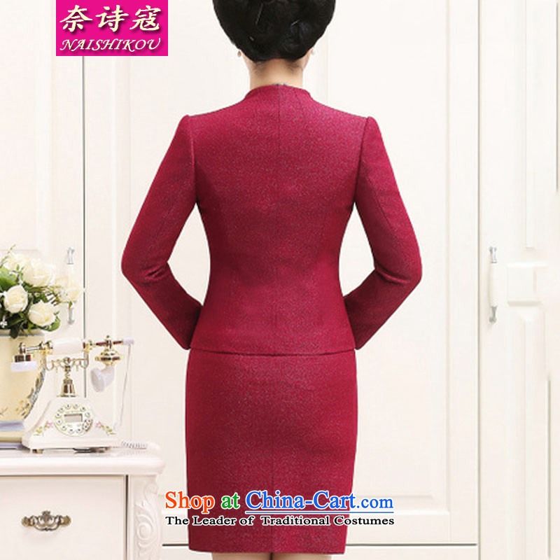 The poem Kou  2015 autumn and winter wedding in MOM older large wedding feast marriage mother-dress the poem red 4XL, Ying Kou (NAISHIKOU) , , , shopping on the Internet