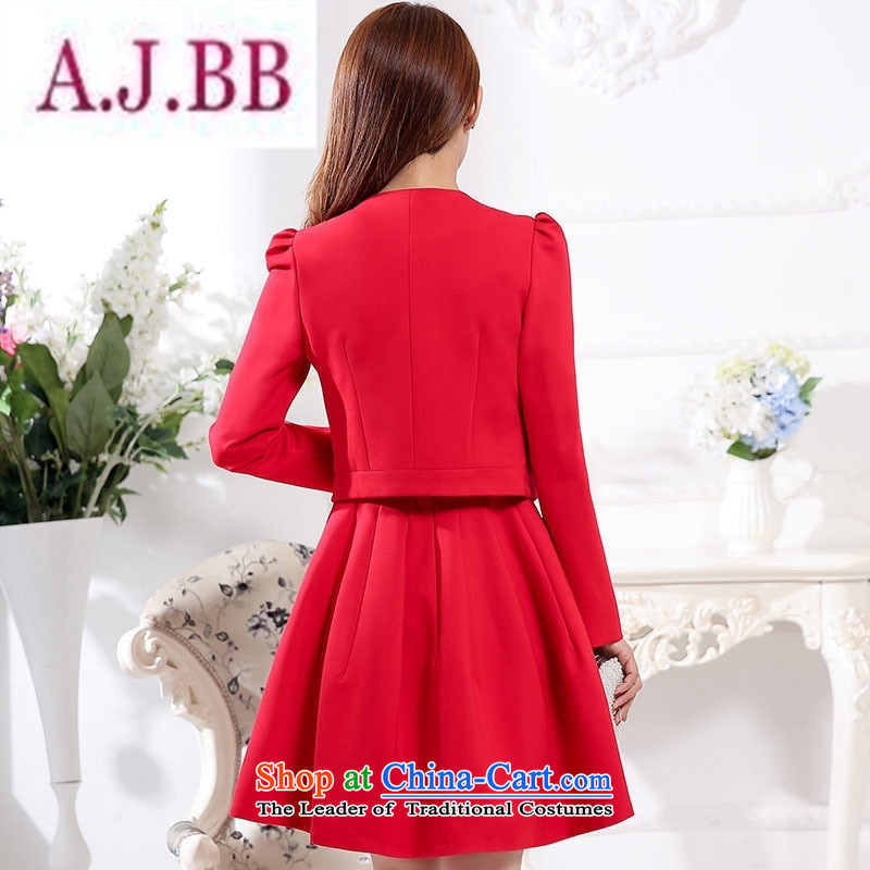 Ms Rebecca Pun stylish shops fall and winter red dress girl brides wedding dress bows services Back to Top Loin Mun two kits long-sleeved red XXL,A.J.BB,,, shopping on the Internet