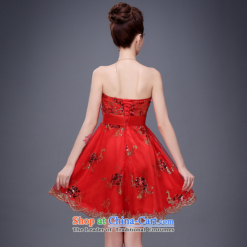 The bride services 2015 Summer bows new pregnant women married to dress short, the betrothal small dress dresses female red autumn package shoulder XL, Beverly (tingbeier ting) , , , shopping on the Internet