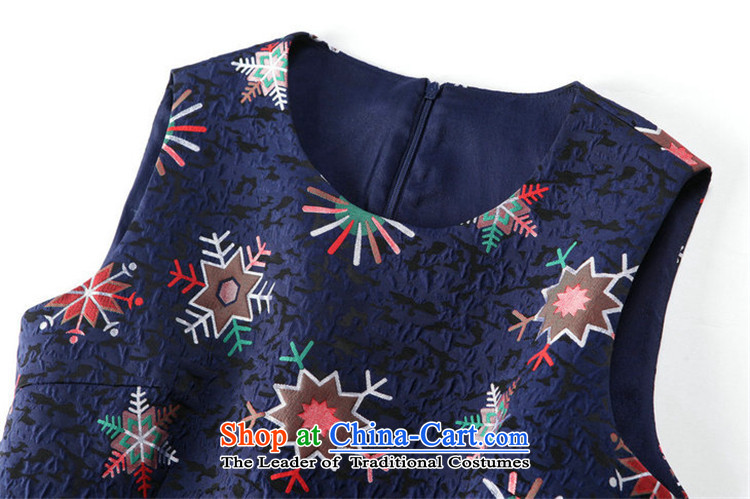 Hsbc Holdings plc Ming vest skirt autumn 2015 European site high-end antique jacquard embroidery dress skirt bon bon princess skirt forming the Sau San dresses dark blue L picture, prices, brand platters! The elections are supplied in the national character of distribution, so action, buy now enjoy more preferential! As soon as possible.