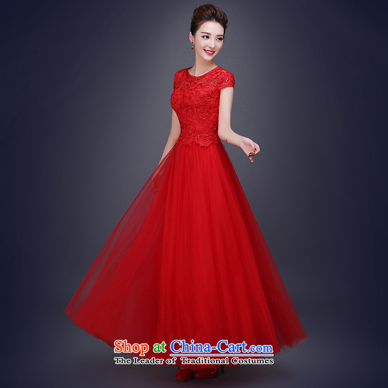 Toasting champagne bride services fall short of the new 2015 betrothal wedding dress Female dress red dress video thin red long XL, Beverly (tingbeier ting) , , , shopping on the Internet