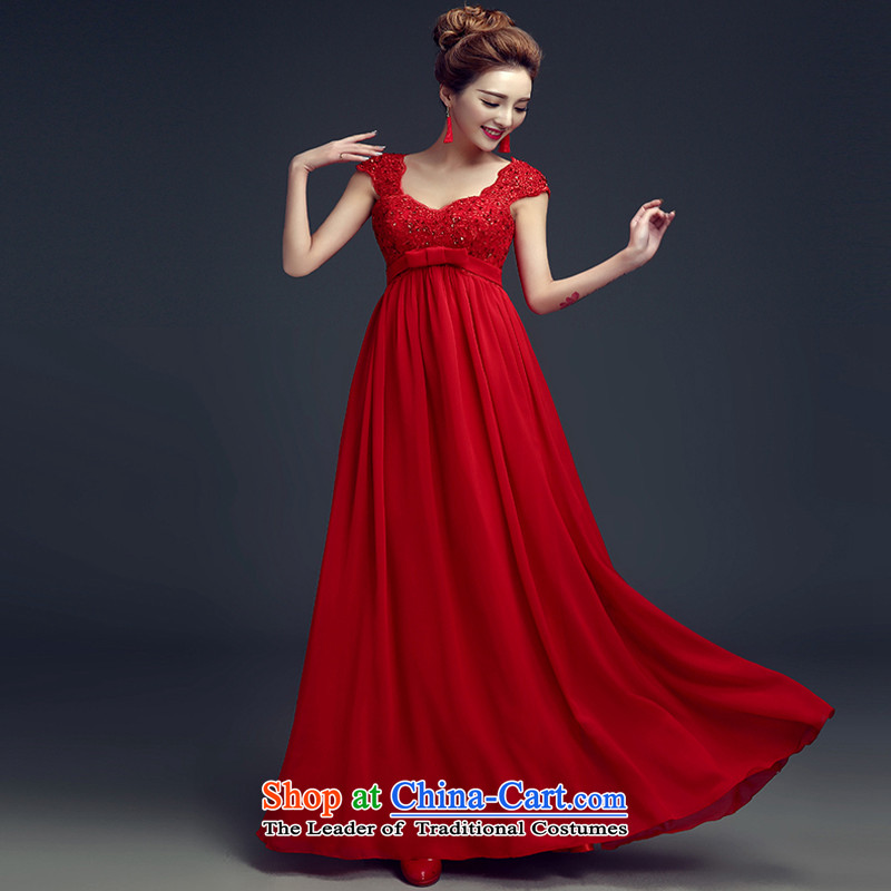As brides bows Services on 2015 new red long high waist straps pregnant women shoulders great evening dress code red on the risk S, shopping on the Internet has been pressed.