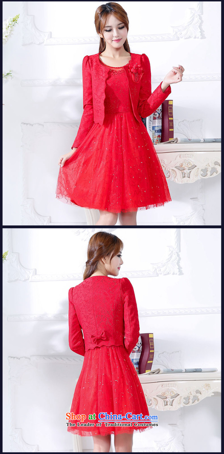 The virtues of the new 2015 autumn will replace the Korean version of an elegant evening dresses bows services back to small female Red  (two dresses kit) XXL picture, prices, brand platters! The elections are supplied in the national character of distribution, so action, buy now enjoy more preferential! As soon as possible.