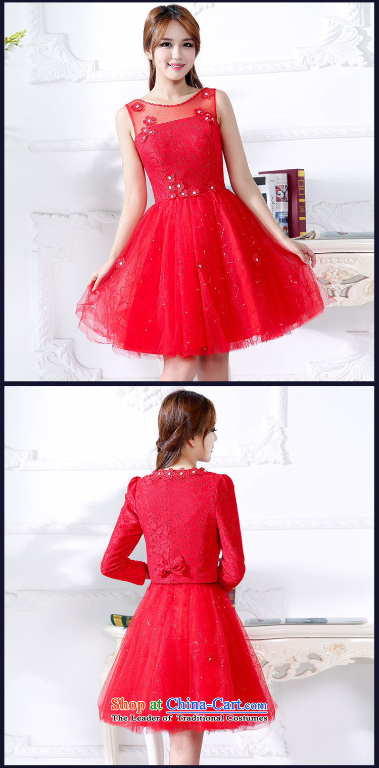 El virtues of new, Autumn 2015 bride services back door small toasting champagne evening dress female Sau San jacket dresses red  (two kit) M picture, prices, brand platters! The elections are supplied in the national character of distribution, so action, buy now enjoy more preferential! As soon as possible.