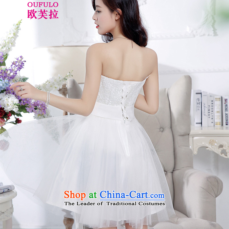 The OSCE to pull oufulo 2015 winter clothing new wipe back and chest drawcord lace Sau San Bow Tie dresses dress atmospheric new products to Europe-White M (oufulo) , , , shopping on the Internet