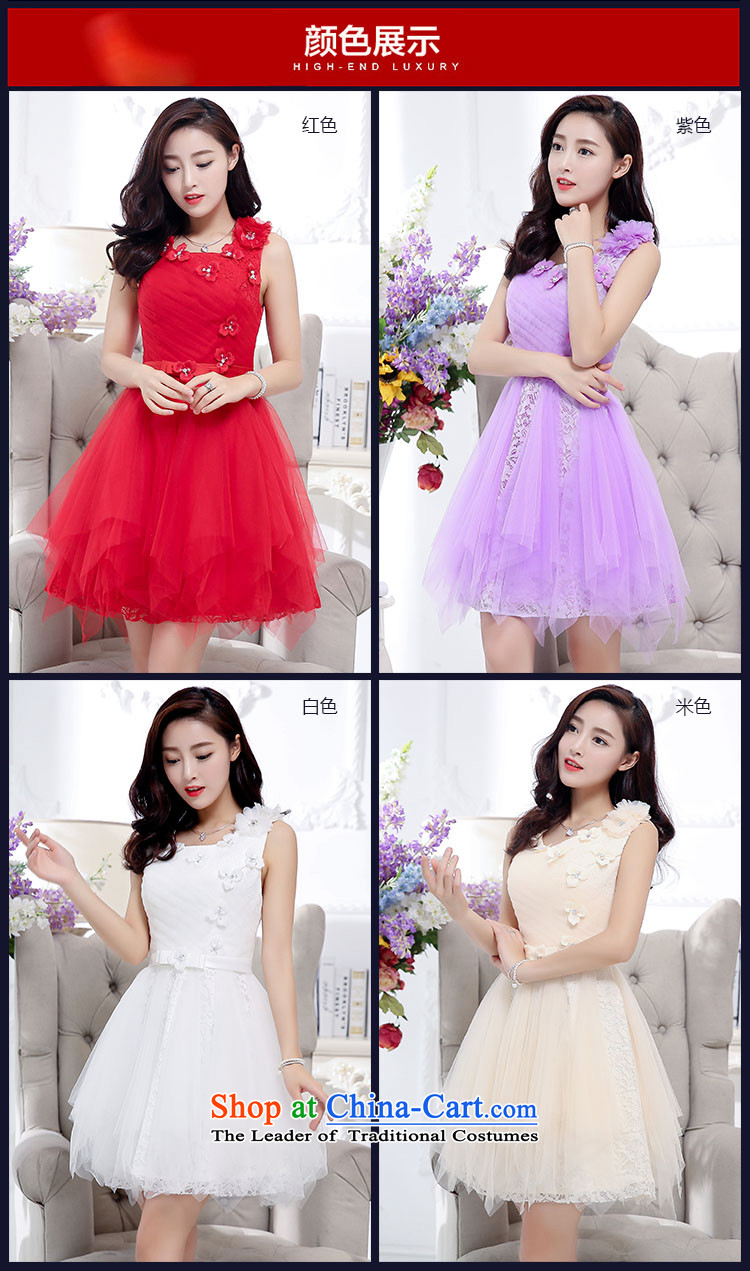 The OSCE to pull oufulo 2015 winter clothing new round-neck collar flower decoration sleeveless Foutune of lace Sau San dresses atmospheric new women's purple M picture, prices, brand platters! The elections are supplied in the national character of distribution, so action, buy now enjoy more preferential! As soon as possible.