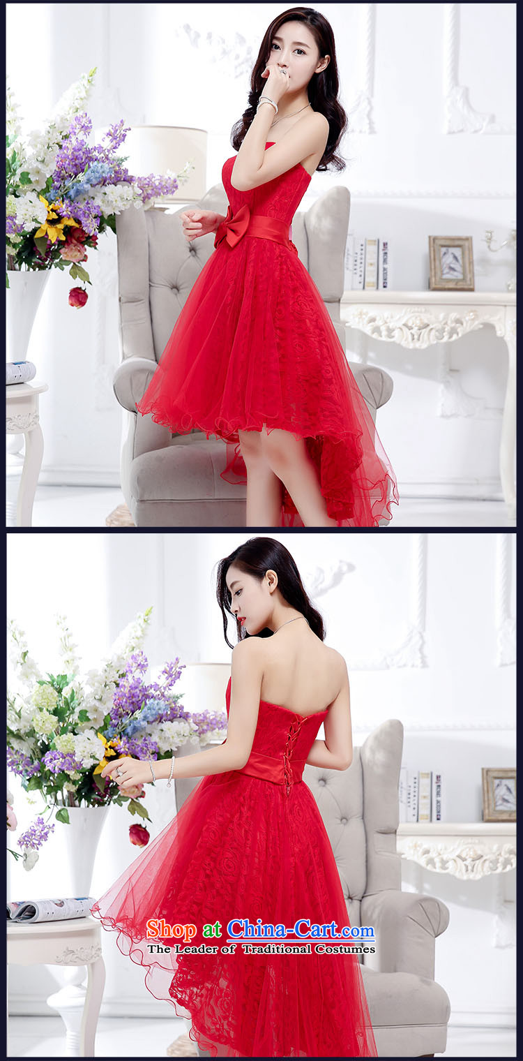 The buds of 2015 autumn and winter, the new bride evening dresses and chest after short long red lace bridesmaid services dresses evening drink service banquet red L photo, prices, brand platters! The elections are supplied in the national character of distribution, so action, buy now enjoy more preferential! As soon as possible.
