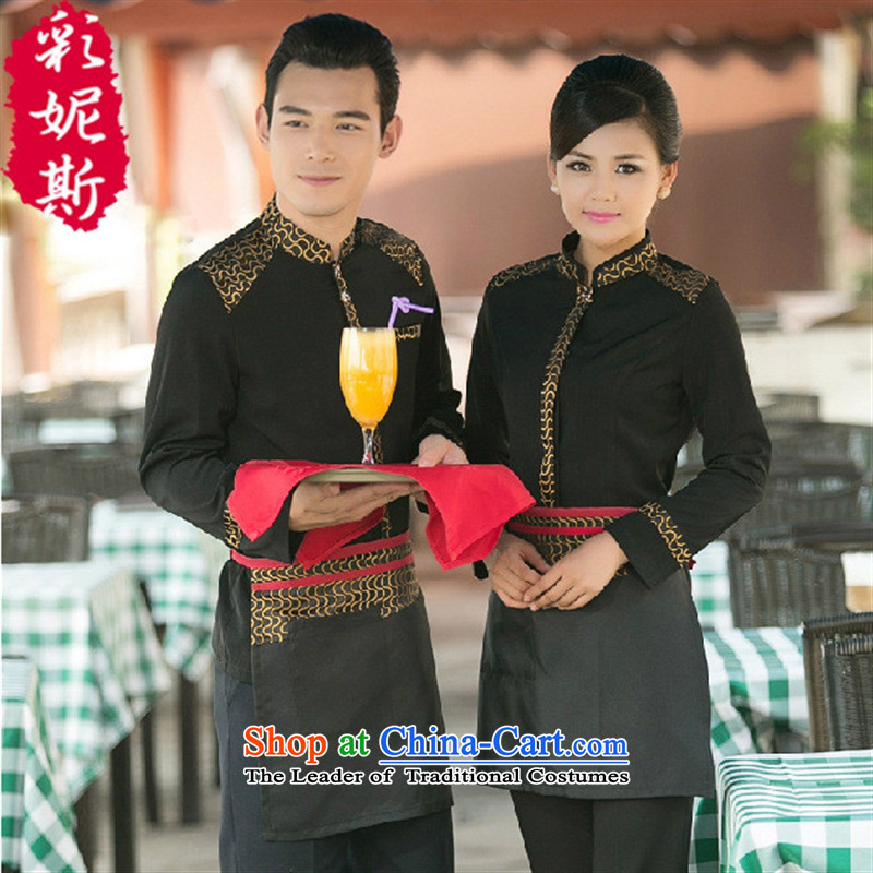 The Secretary for Health related shops * hotel dining cafe waiters working dress long-sleeved clothing Fall/Winter Collections male black T-shirt (black) female apron + (T-shirt + apron) L,A.J.BB,,, shopping on the Internet