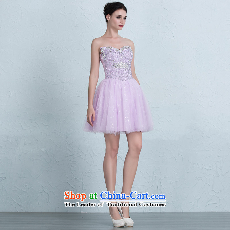 There is a first star on the new Wedding Dress Short skirts, bridesmaid straps and chest lace evening dress with a light purple 4 code, HOC , , , shopping on the Internet