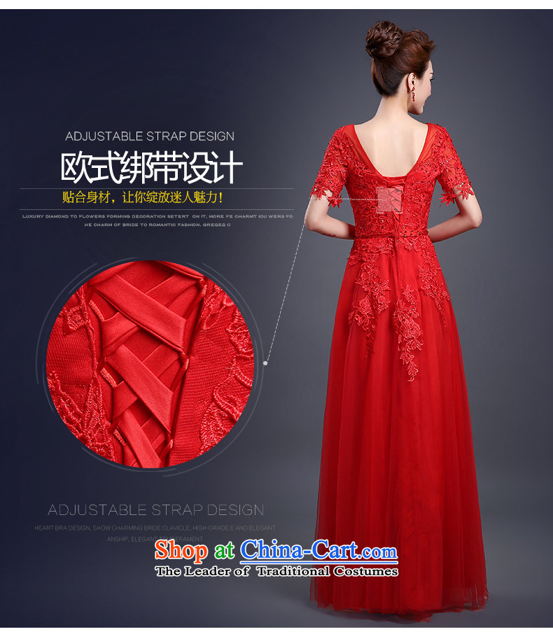 The new 2015 Service bows of autumn and winter red lace long bride evening dresses elegant Sau San tie dress red XL Photo, prices, brand platters! The elections are supplied in the national character of distribution, so action, buy now enjoy more preferential! As soon as possible.